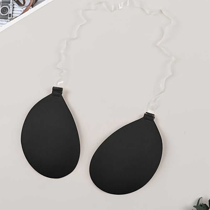 Women's Sexy Breast Gathering Patch Anti-Slip Lightweight Invisible Bra with Removable Straps